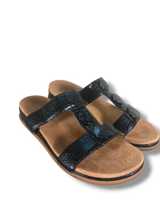 Vionic Shoes - Vionic Serra Women's T-Strap Slip-on Supportive Sandal Black Size 9.5